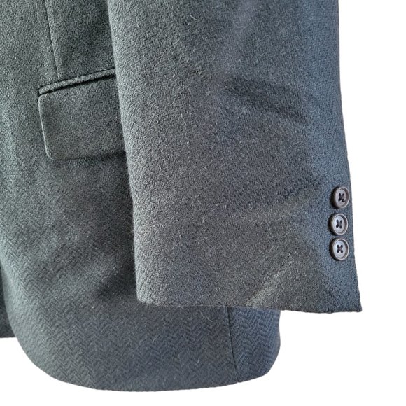 VTG Deep Green Wool Baby Alpaca  Blazer Sport Coat Jacket 44R See Measurements - Picture 2 of 6